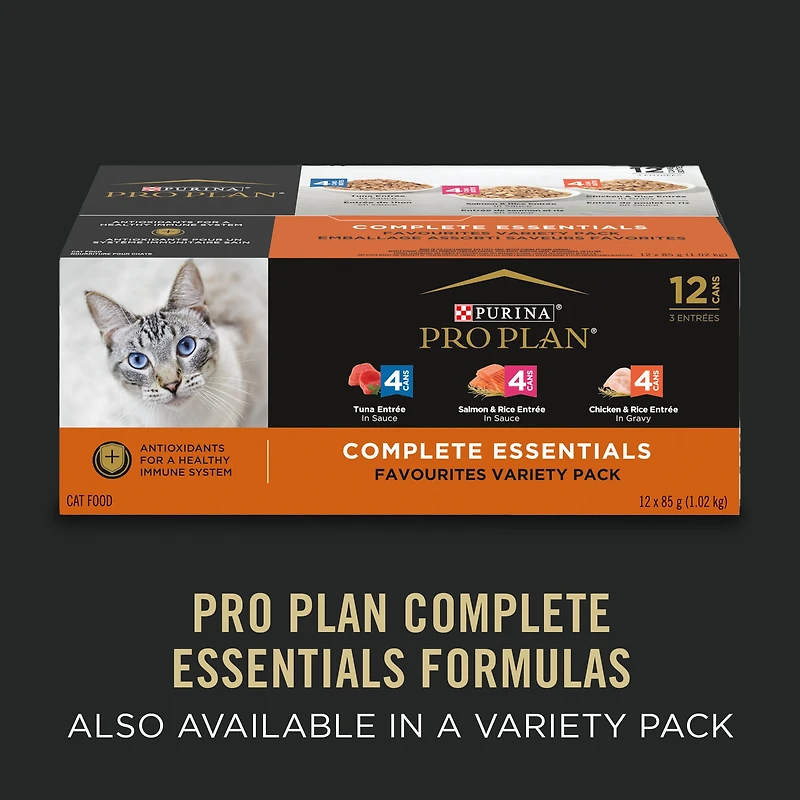 Purina Pro Plan Complete Essentials Tuna Entrée in Sauce, Wet Cat Food 85 g