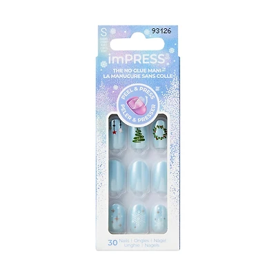 imPRESS Holiday Ongles Autocollants - Longueur Courte - Forme Ballerine