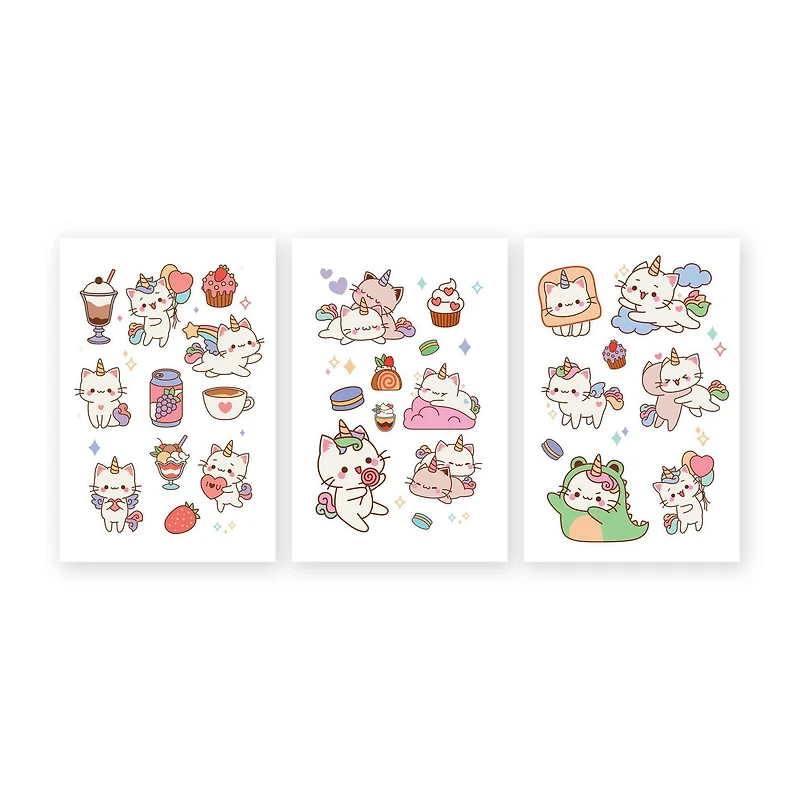 StickerYou Feuilles d'autocollants décoratifs à transfert licorne et desserts pour bricolage