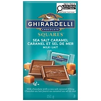 GHIRARDELLI, Carrés au chocolat au lait à la fleur de sel et au caramel, 151g