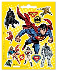 Livre d'autocollants à l'avant de la Justice League ™