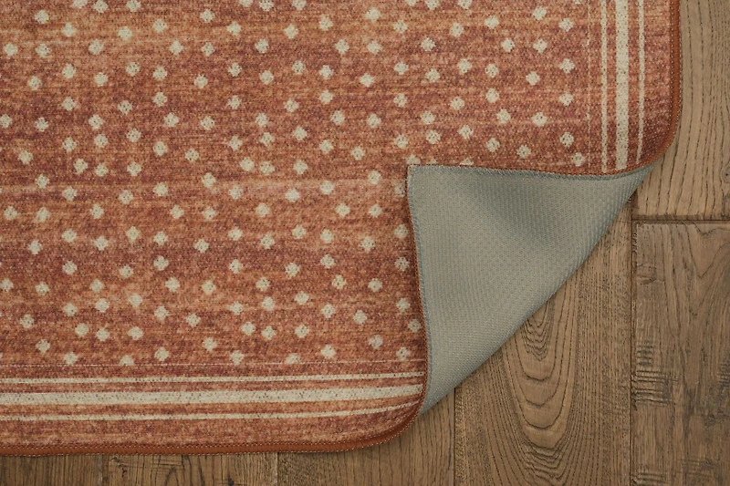 Outdoor Washable Estero Orange & Ivory 5' x 7' Area Rug