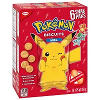 Biscuits Pokémon au miel de Christie en sachets Snak Paks, fabriqués dans une usine exempte d’arachides, emballés individuellement, collations pour l’école