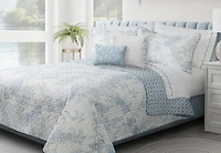 Safdie & Co. Quilt 3PC Set DQ Transitions Dream Blue