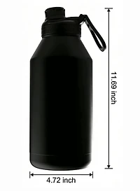 Mainstays 64 Oz Black Multi-Size Stainless Steel Tumbler SS304 inside + SS201 outside, PP,Silicone