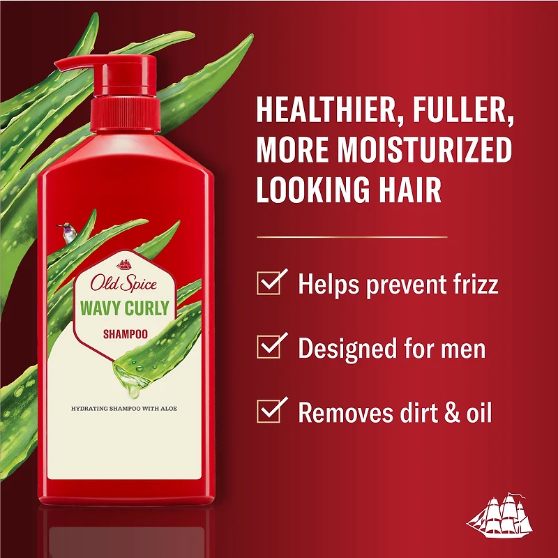 Old Spice Wavy Curly Shampoo with Aloe & Avocado Oil