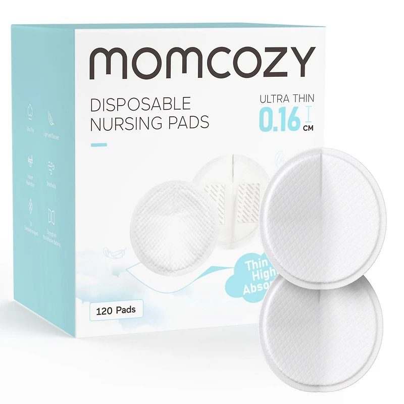 Momcozy Disposable Nursing Pads, Ultra Soft Breast Pads, 120 Pads
