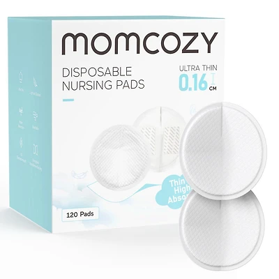 Momcozy Disposable Nursing Pads, Ultra Soft Breast Pads, 120 Pads