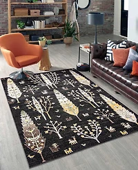 ECARPET Washable Boho Chic Area Rug for Bedroom, Living Room