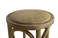 Whit Rattan Seat Backless Counter Stool, Natural