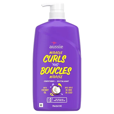 Aussie Boucles Miracle avec Huile de Noix de Coco, Revitalisant Sans Parabènes