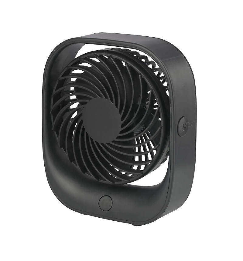 Mainstays Personal Rechargeable USB Portable Tabletop Fan in Black