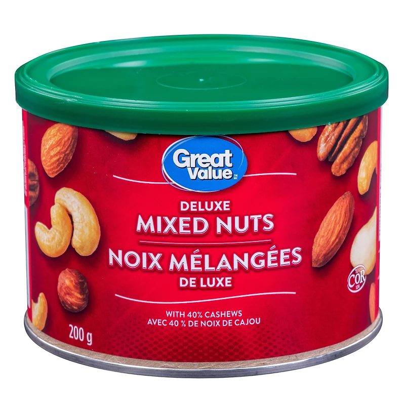 Great Value Deluxe Mixed Nuts 40% Cashews 200g