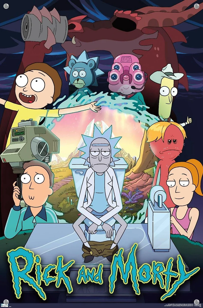 Rick And Morty - Season 4 Group Wall Poster, 14.725" x 22.375"