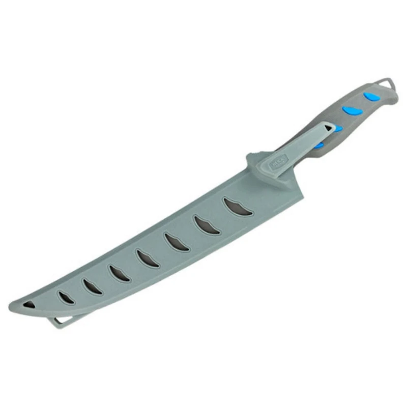 149 Hookset Couteau à filet d'eau salée 10" – Résistance supérieure à la corrosion et adhérence toutes saisons pour la pêche en eau salée – Modèle #0149BLS-B, bleu/gris