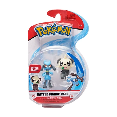 Pack de 2 figurines Pokémon Battle - Pancham & Riolu