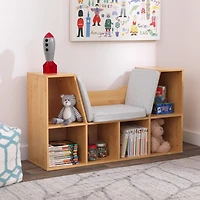 KidKraft Bookcase with Reading Nook - Natural