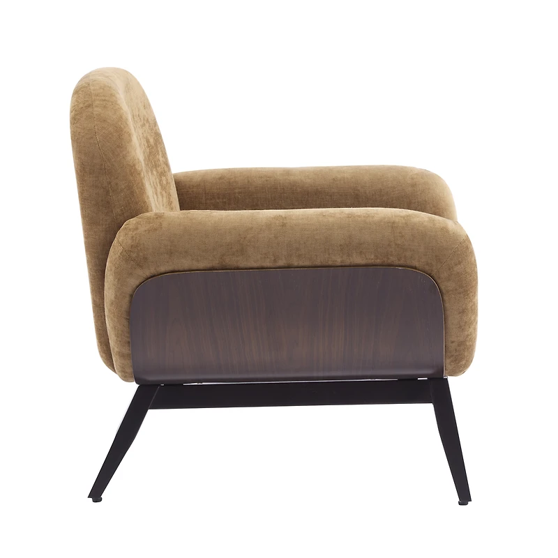 Noble House Ergonomic Accent Chair,Soft Cushion & Wrap-Around Backrest,Tan