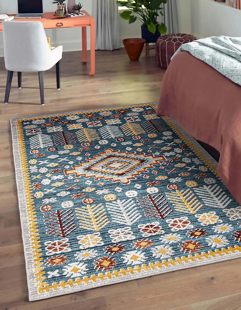 ECARPET Washable Southwestern Area Rug & Runner for Hallway, Living Room