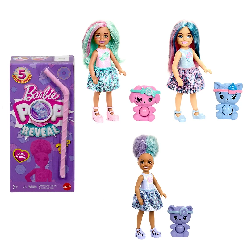 Barbie-Poupée Pop Reveal Chelsea avec 5 surprises
