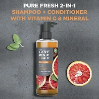 Dove Men+Care 2-in-1 Shampoo + Conditioner Pure Fresh Orange & Sage, 517 ml