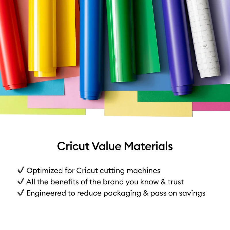 Vinyle économique Cricut™ de 30,5 cm × 3 m (12 po × 10 pi), rouge