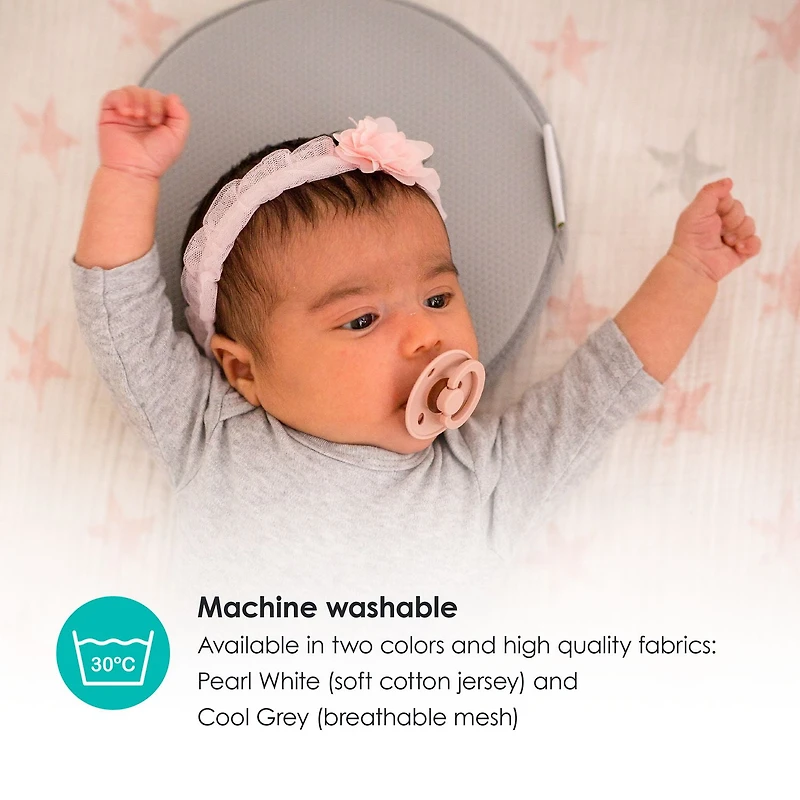 bblüv - Pilö - Ergonomic Baby Headrest (Pearl White)
