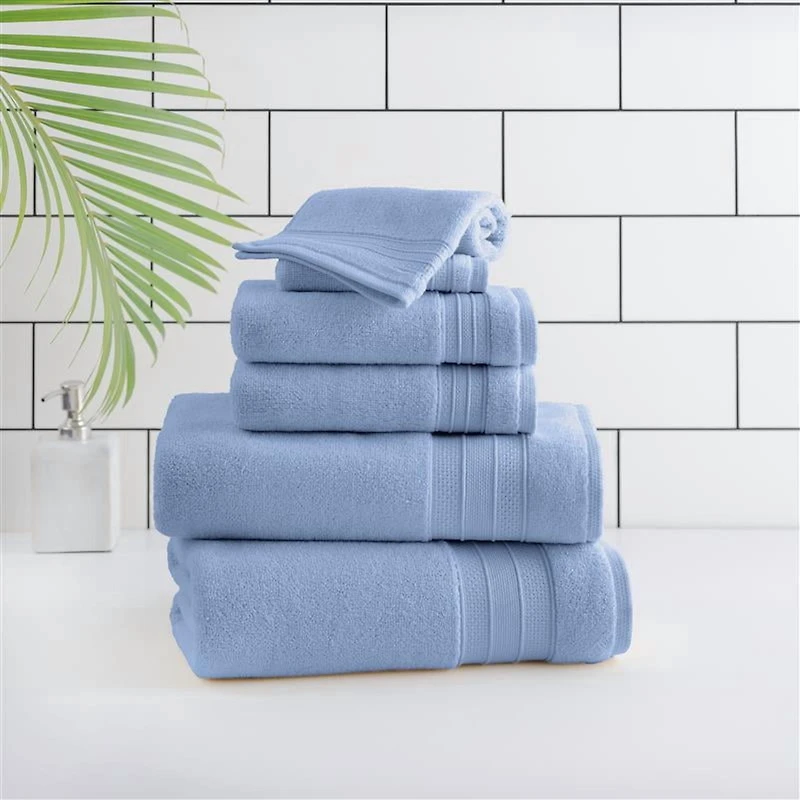 hometrends Solid 100% Cotton Bath Sheet, 1 Piece, 550 GSM, Highly Absorbent & Soft Bathsheet, Light Navy Blue