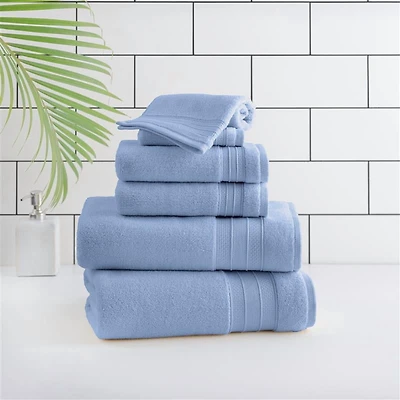 hometrends Solid 100% Cotton Bath Sheet, 1 Piece, 550 GSM, Highly Absorbent & Soft Bathsheet, Light Navy Blue