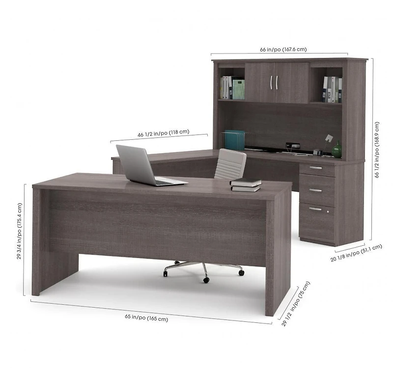 Bestar Logan U-Shaped Desk