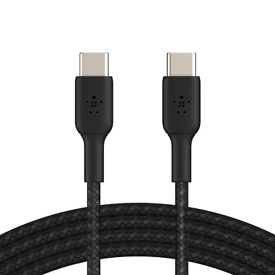 Belkin BoostCharge Pro Flex Braided USB-C to USB-C Cable - (3.3ft/1M) USB-IF Certified USB Type-C Cable, Compatible with Galaxy S23, S22, Note10, Note9, Pixel 7, Pixel 6, iPad Pro, laptop & More Black