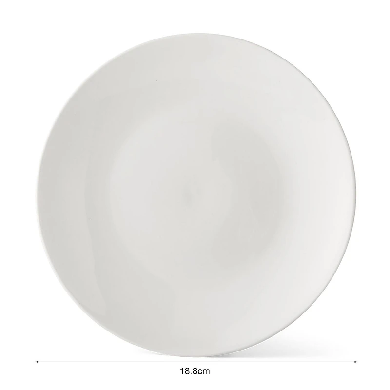 Mainstays Glazed White Round Stoneware Salad Plate, 7.5”