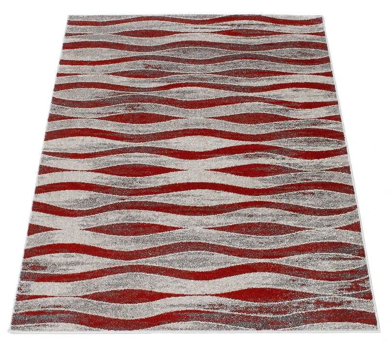ECARPET Neela Ivory/Red Rug