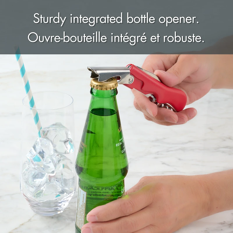 Holiday Time Waiter’s Corkscrew, Red