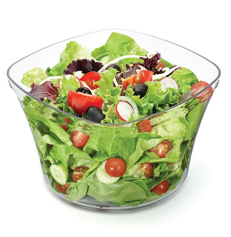 Starfrit Salad Spinner, 5L Capacity, Retractable Handle, Quick-Action Brake, Non-Slip feet, Bowl for Mixing and Serving, Dishwasher Safe