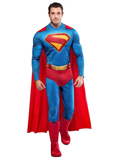 Costume Deluxe Superman avec Poitrine Musclée du Film Superman pour Adultes par Rubies, Hommes