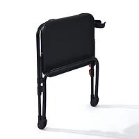 Homy Casa 2 Pack Denver Industrial Metal Couch Tray Table Adjustable Height TV Dinner Table with Cup Holder, Black