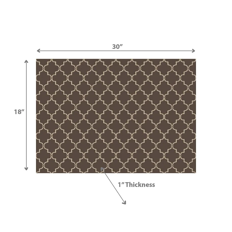 Tapis Pvc Imprimé Design Marocain 18"X30"