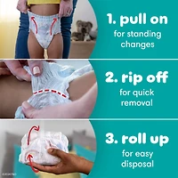 Pampers Diapers - Swaddlers 360° - Size 6, up to 100% Leakproof Comfy Dry Fit, EZ Off Tabs Designed for Easy Changes, Pull On Diaper