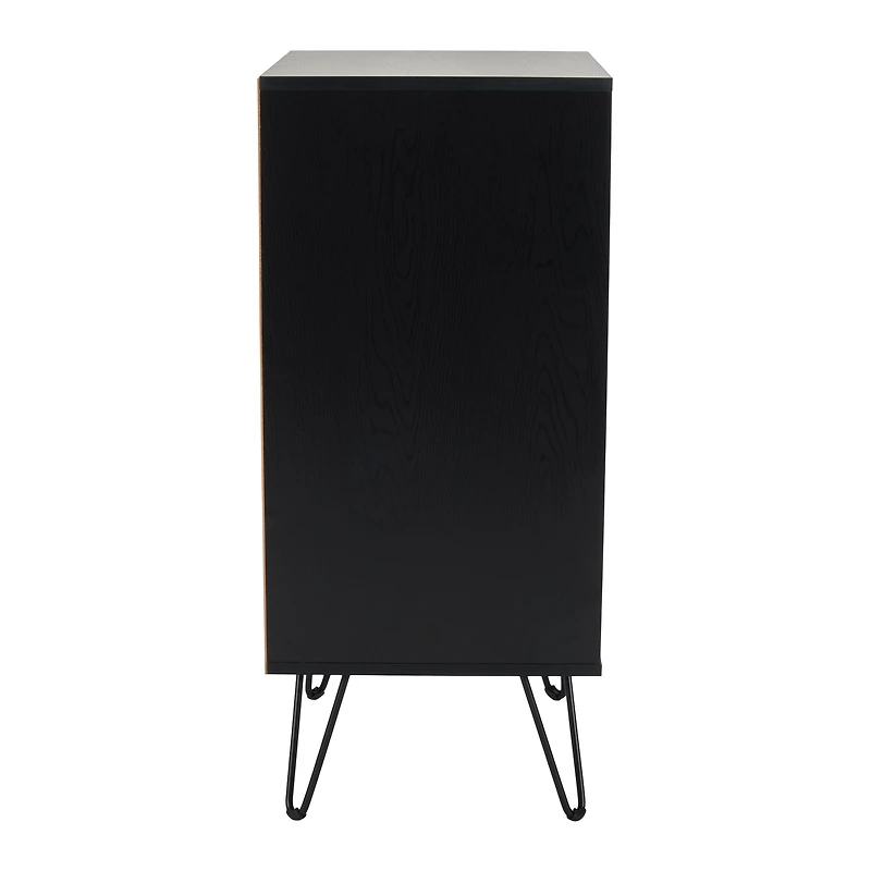 CorLiving Vintora Engineered Wood Open Shleved Turntable Media Stand