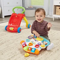 VTech Stroll & Discover Activity Walker, Red, Grow with Me Baby & Toddler Toy - English Version, 9-36 months