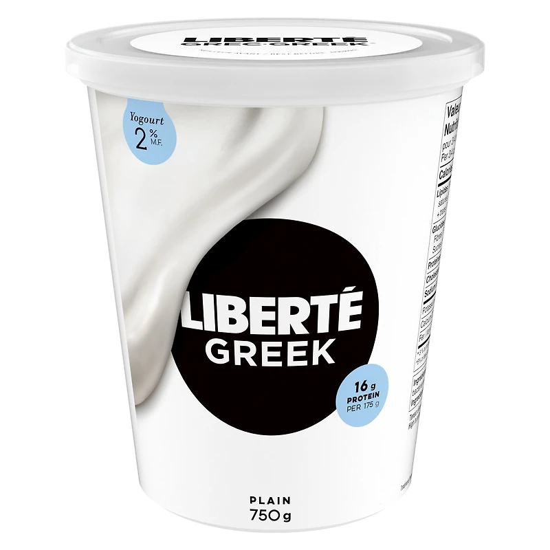 Liberte Greek Yogurt 2%, Plain, 750g