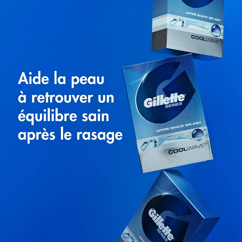 Gillette Series After Shave Splash for Men, Refresh and Moisturize, Cool Wave Scent, 100 ml