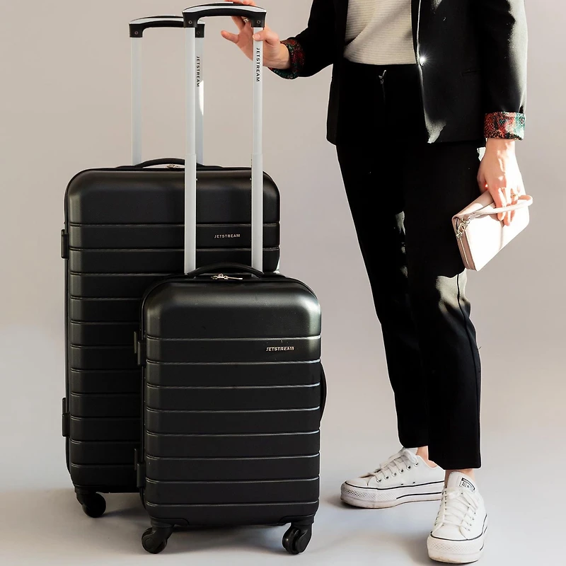 Jetstream® Hardside 2 Piece Luggage Set: 26" Medium Checked Suitcase and Carry-On Luggage