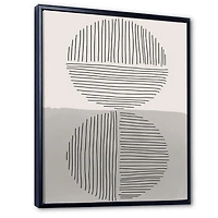 Designart Minimal Geometric Lines And Circle VI FLOAT FRAME WALL ART