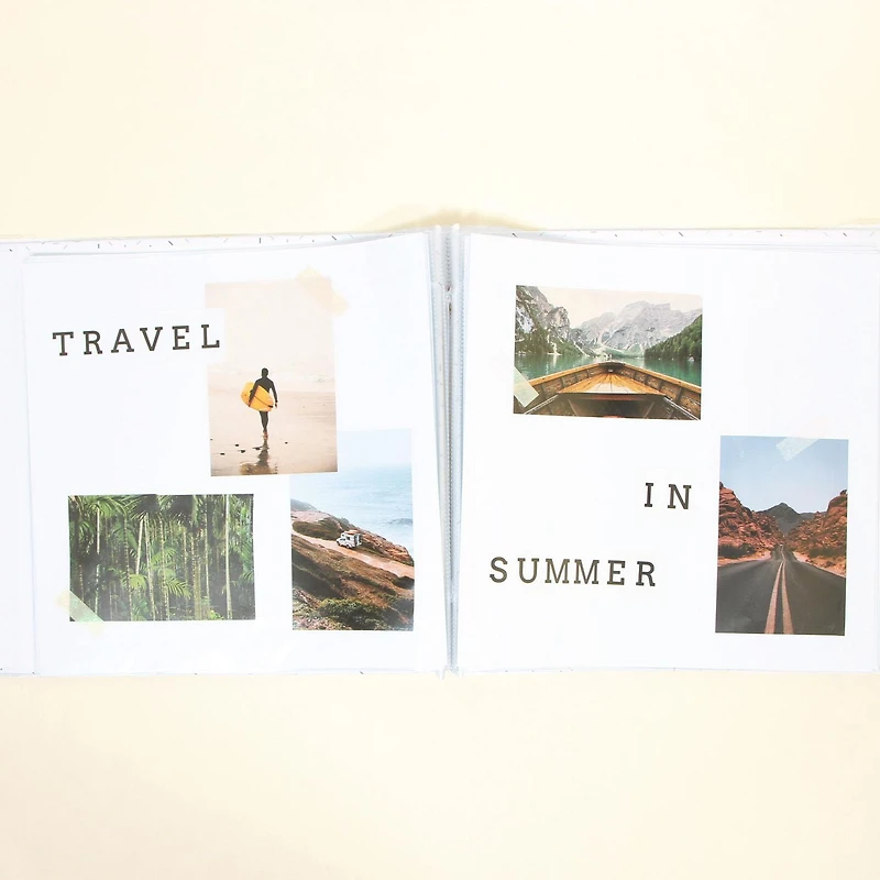 CRAFTY & CO. Scrapbook & Photo Album blanc, 10 Sheets