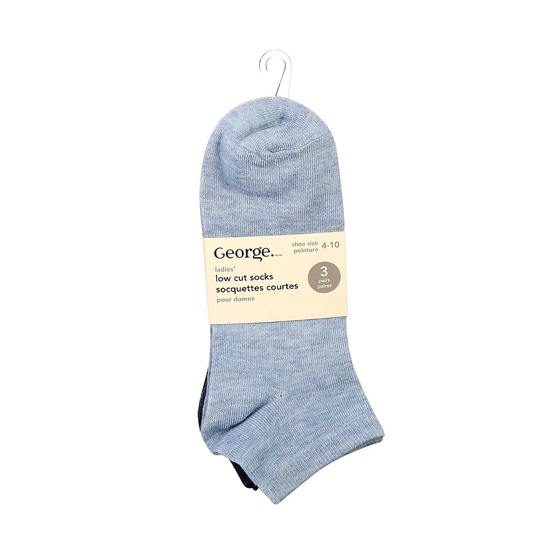 George Women's 3-Pack of Low-Cut Socks