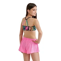 Short cache-maillot volanté en crochet Justice pour filles Tailles TP–TG