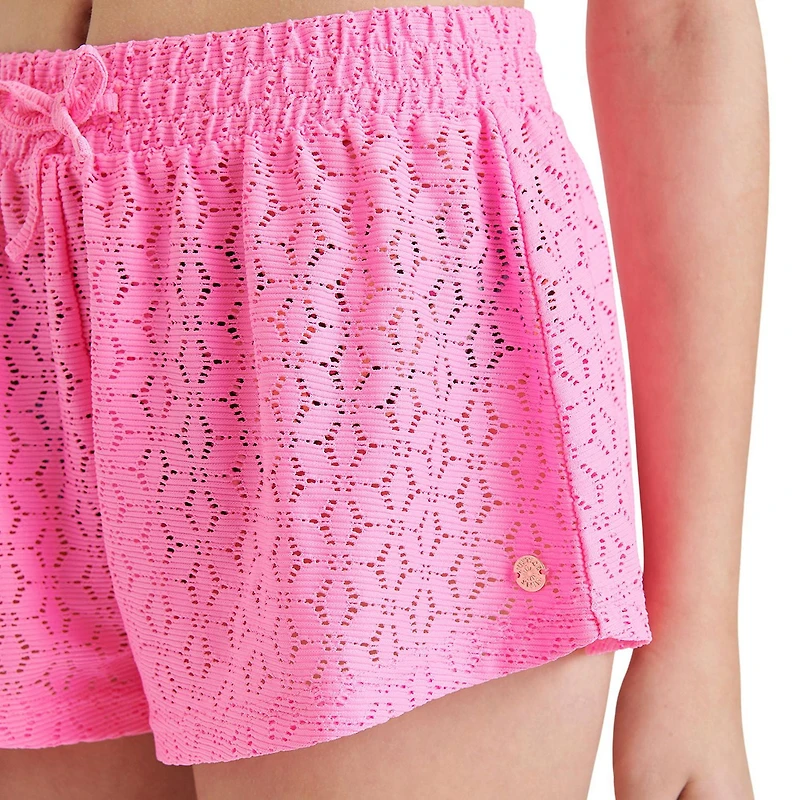 Justice Girls' Crochet Flouncy Short Cover-Up, Sizes XS-XL