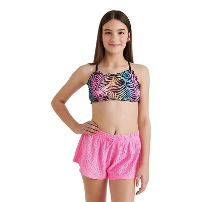 Short cache-maillot volanté en crochet Justice pour filles Tailles TP–TG